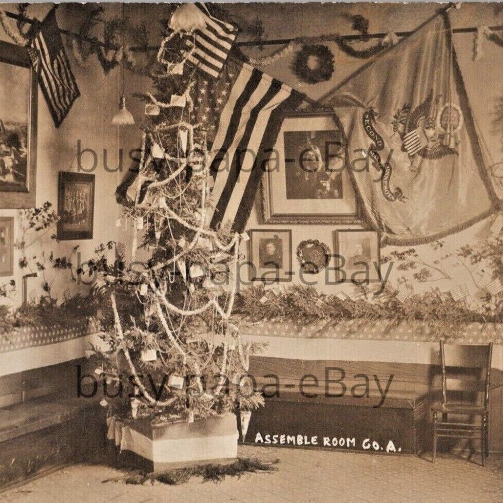 1900s RPPC Second 2nd N.G National Guard Minnesota Assemble Room Co A Postcard