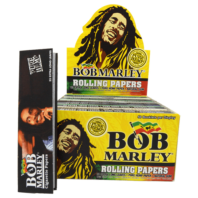 Authentic Bob Marley Rolling Papers 50 Booklet Packs King Size Extra Long Leaves