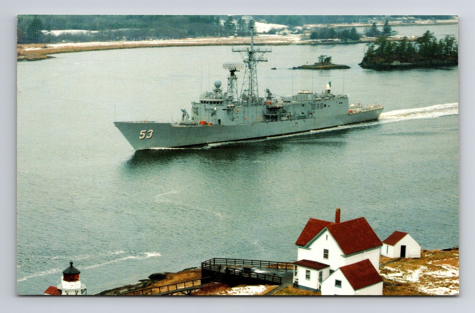 USS Hawes, Ships, Transportation, Vintage Postcard