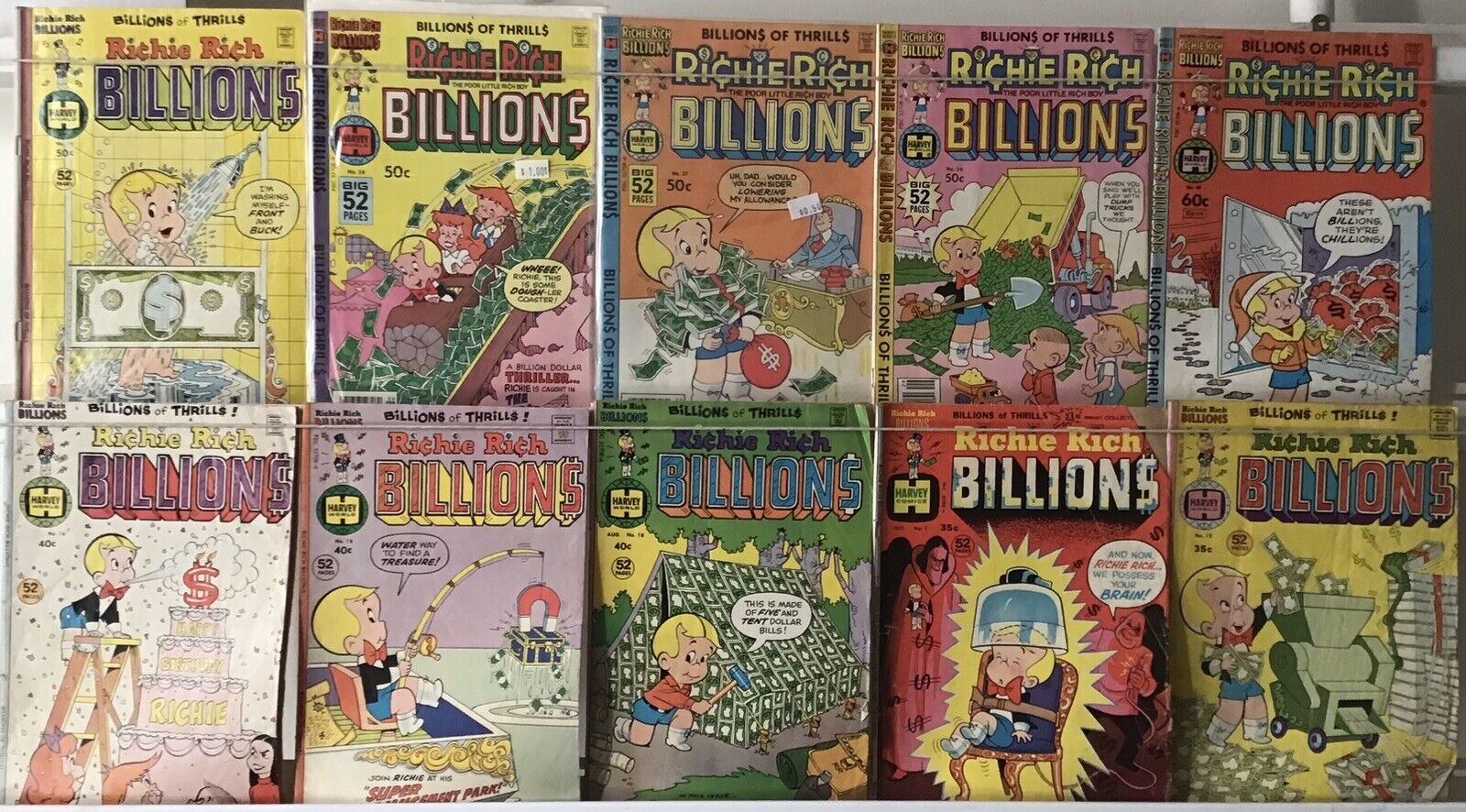 Vintage Richie Rich Billions - Comic Book Lot Of 10
