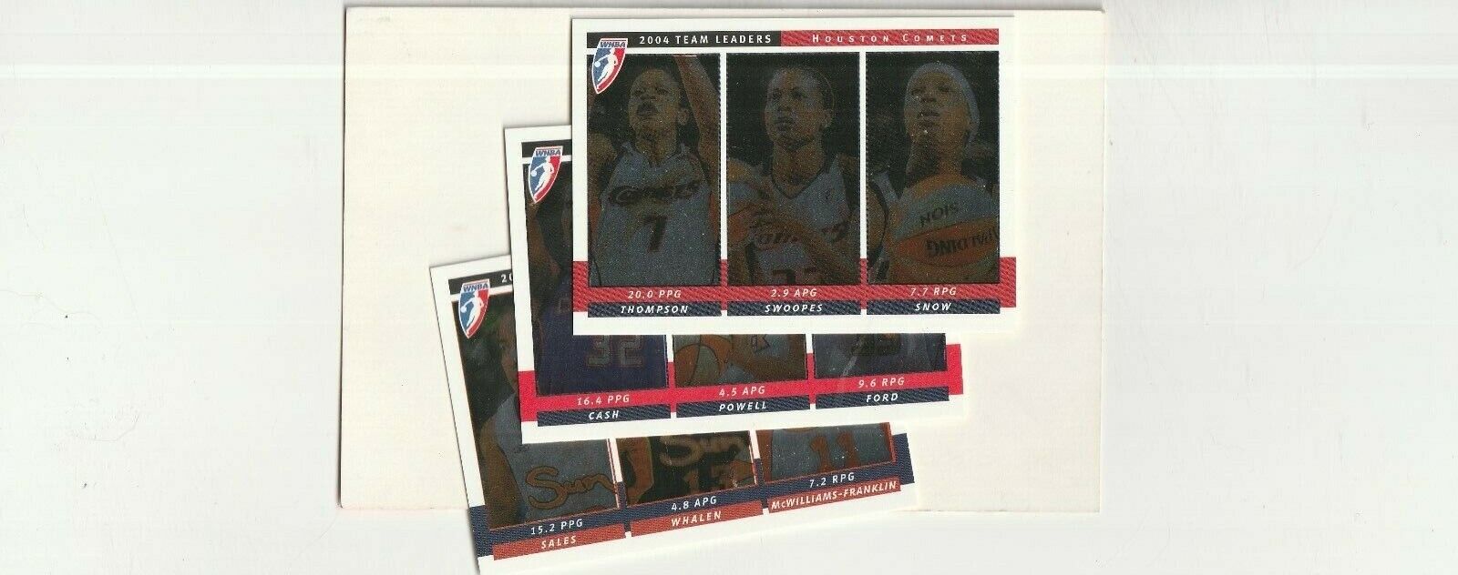 2004 WNBA Trading Cards Lot of 3/TL2/TL3/TL4/Swoopes,Whalen