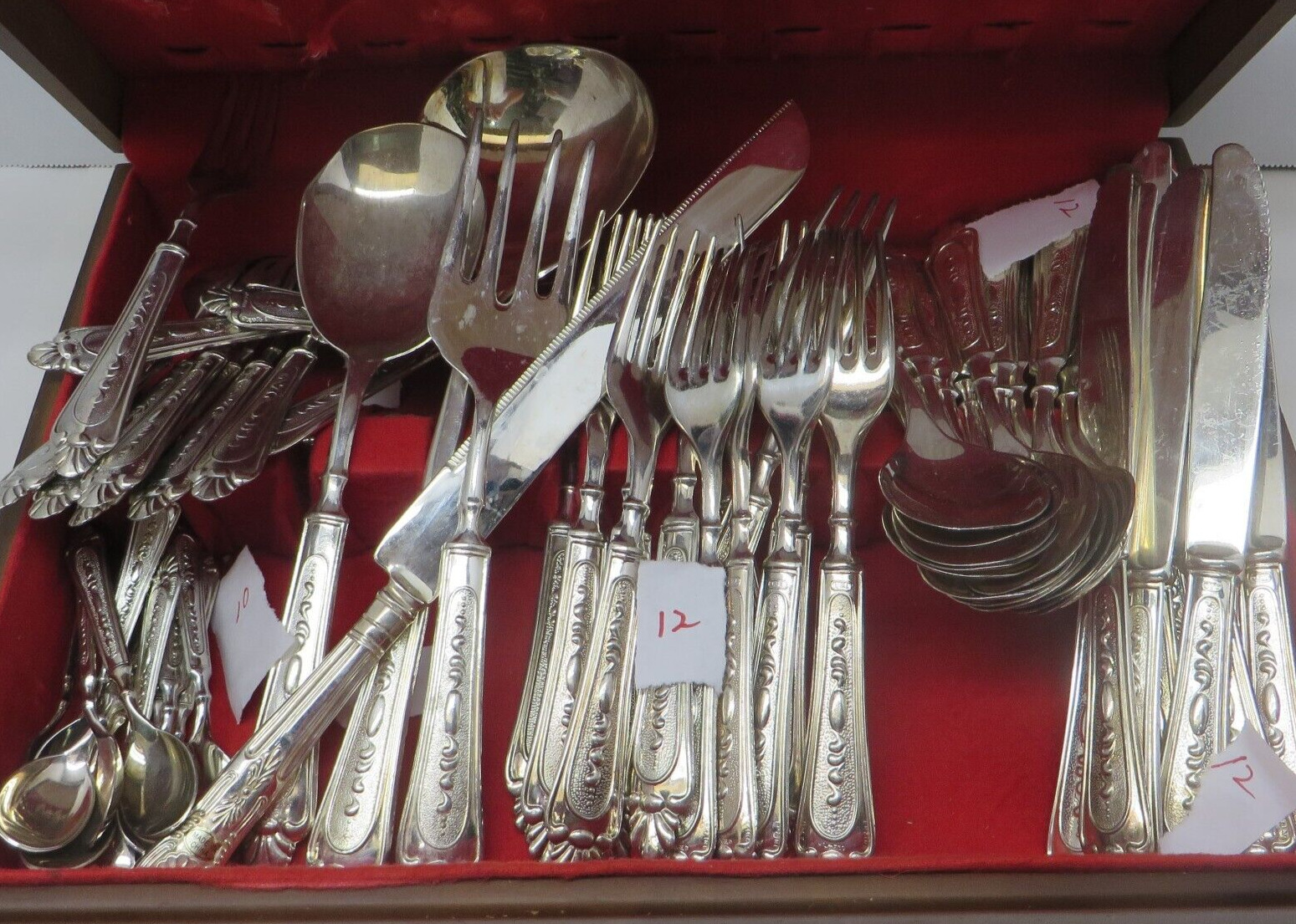LBL 64 Pieces Silver Plated Flatware Italy Vintage  GREAT CONDITION COMPLETE SET