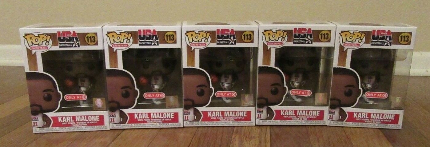(Lot of 5) Funko Pop USA Basketball #113 Karl Malone Target Exclusive Brand New