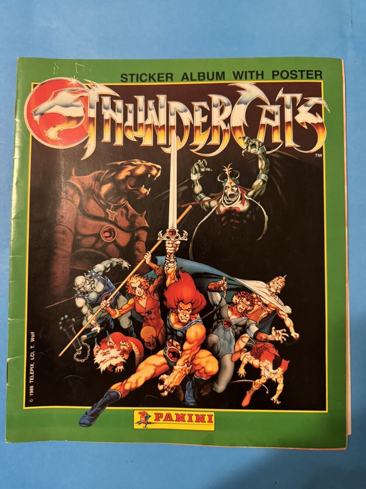Vintage ThunderCats Sticker Album 1986 Panini Poster Included