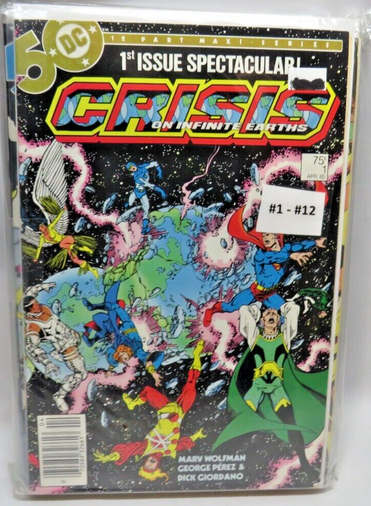 DC Crisis On Infinite Earths 1-12 Maxi Series Full Set 1985 Comic Books Vintage