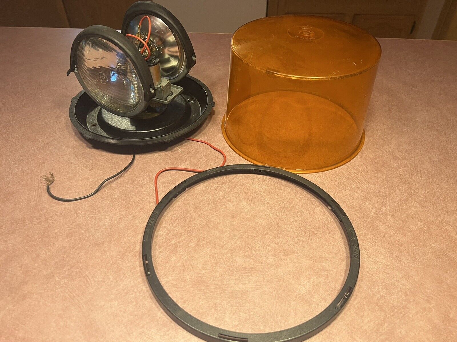 Vintage DIETZ 7-72 Amber Rotating Beacon Light
