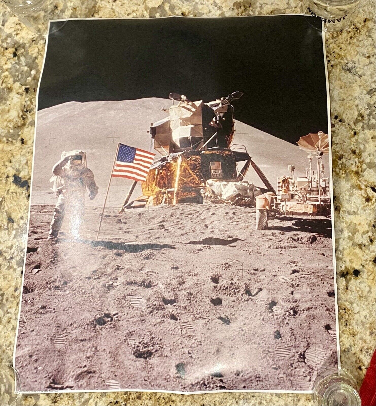 1980 NASA APOLLO 15 Jim Irwin Salute Poster 16\