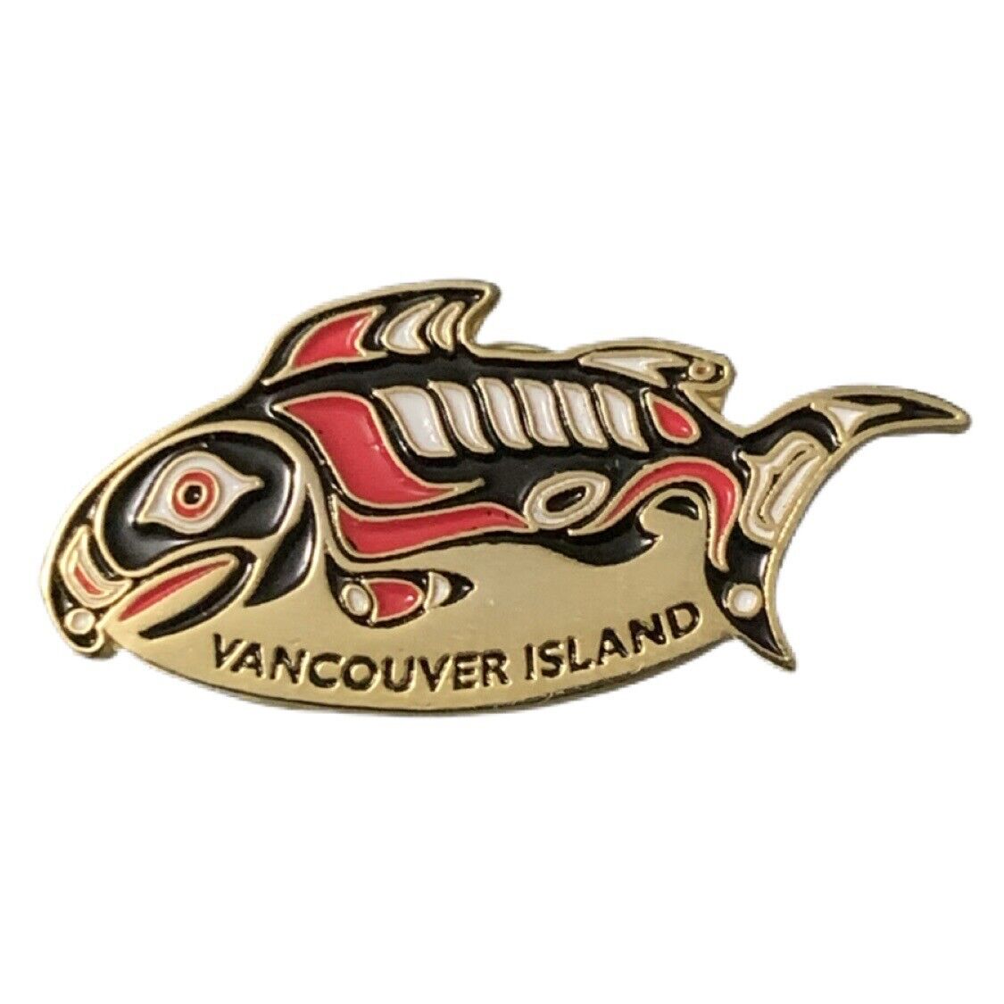 Vintage Vancouver Island Canada Fish Travel Souvenir Pin