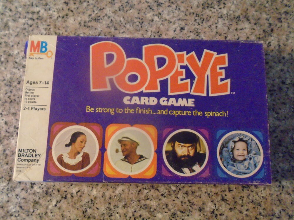 Vintage Popeye Card Game Milton Bradley 1981 Capture Spinach Rare HTF ID:91133