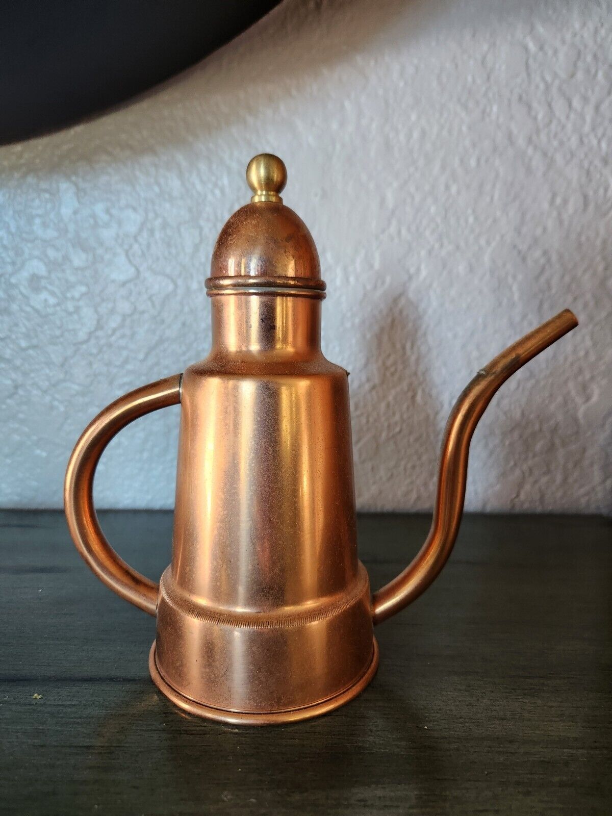 VINTAGE COPPER URN PITCHER with HANDLE and SPOUT Olive Oil Portugal Metalutil