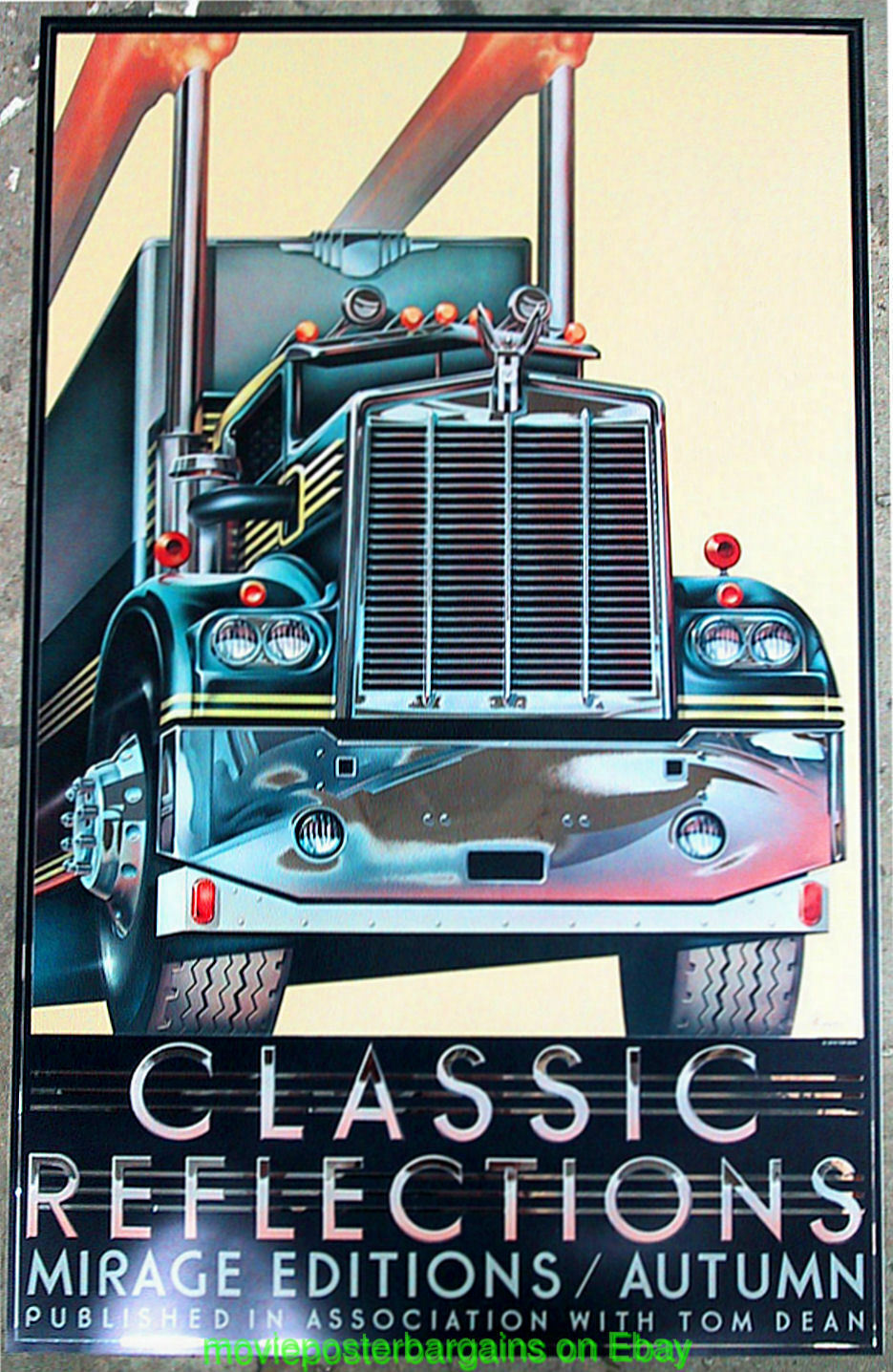 DAVID B. MCMACKEN Art MAC TRUCK / 18 Wheeler Poster CLASSIC REFLECTIONS / AUTUMN