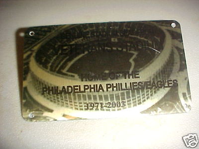 Philadelphia Veterans Stadium seat PLAQUE