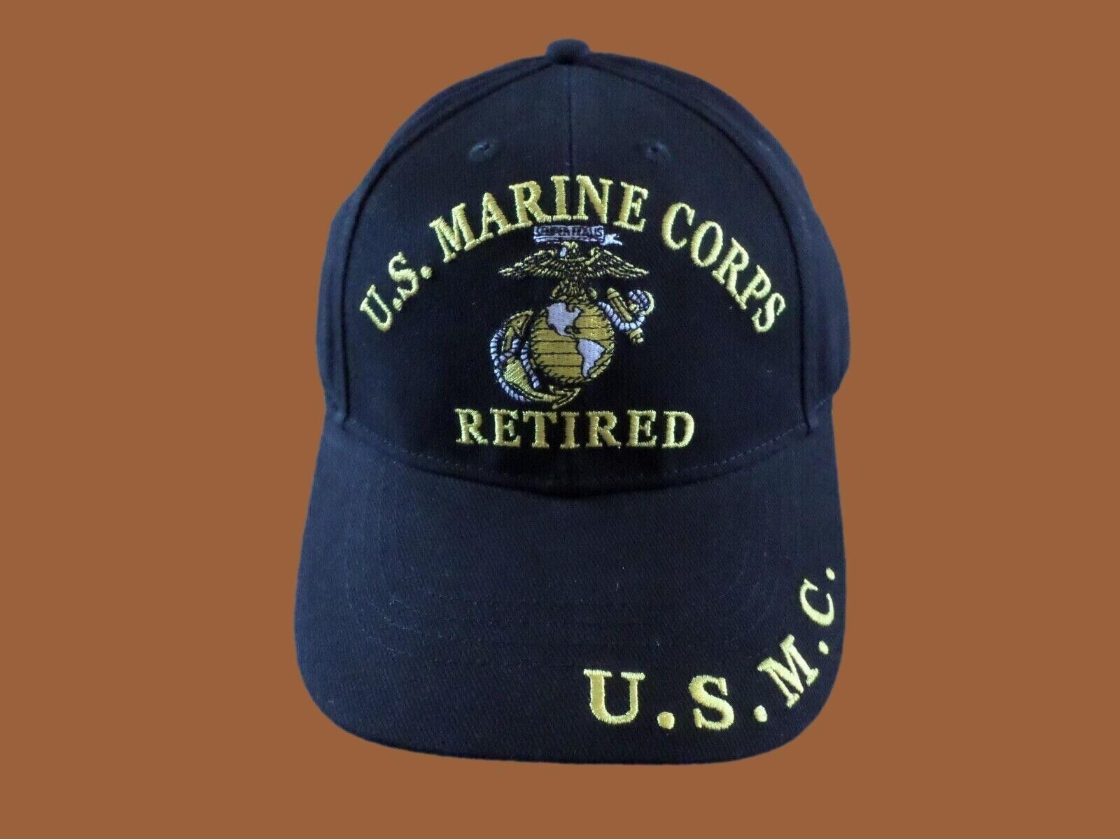 U.S Military Marine Corps Retired Embroidered USMC Licensed Baseball Hat Cap 