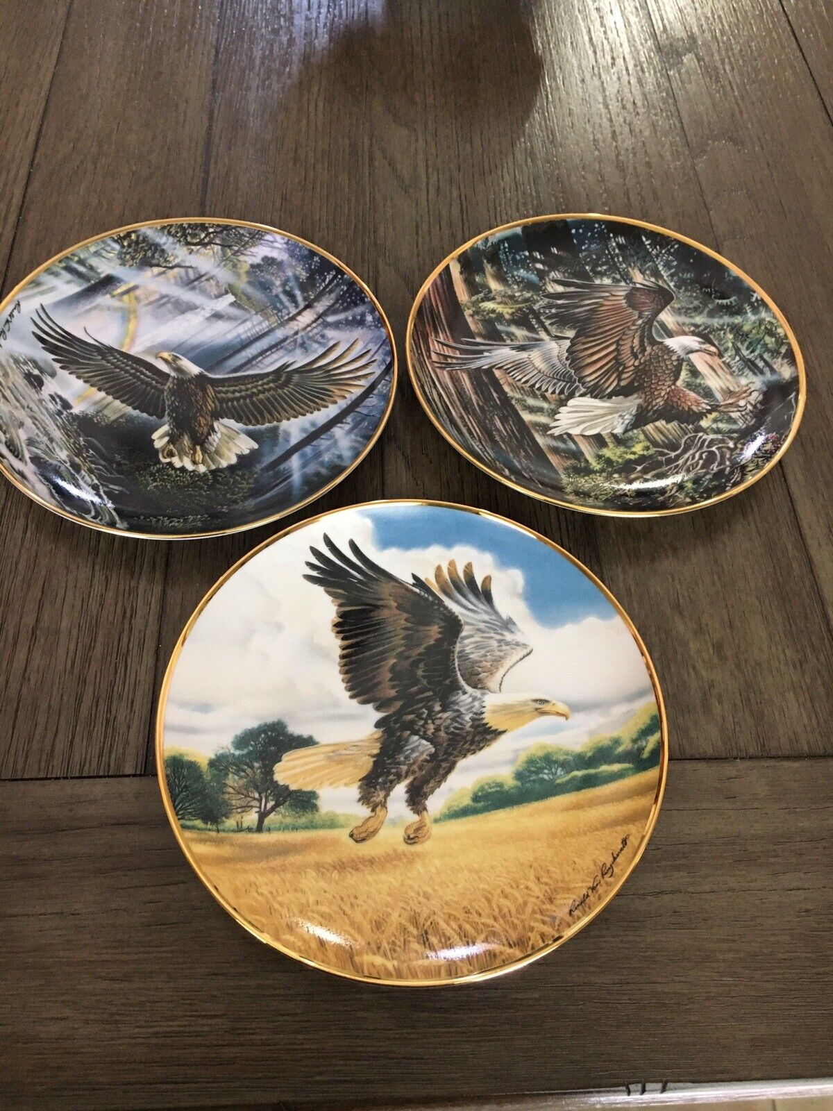 SET OF 3  Franklin Mint Heirloom Collector’s Plates Limited Edition