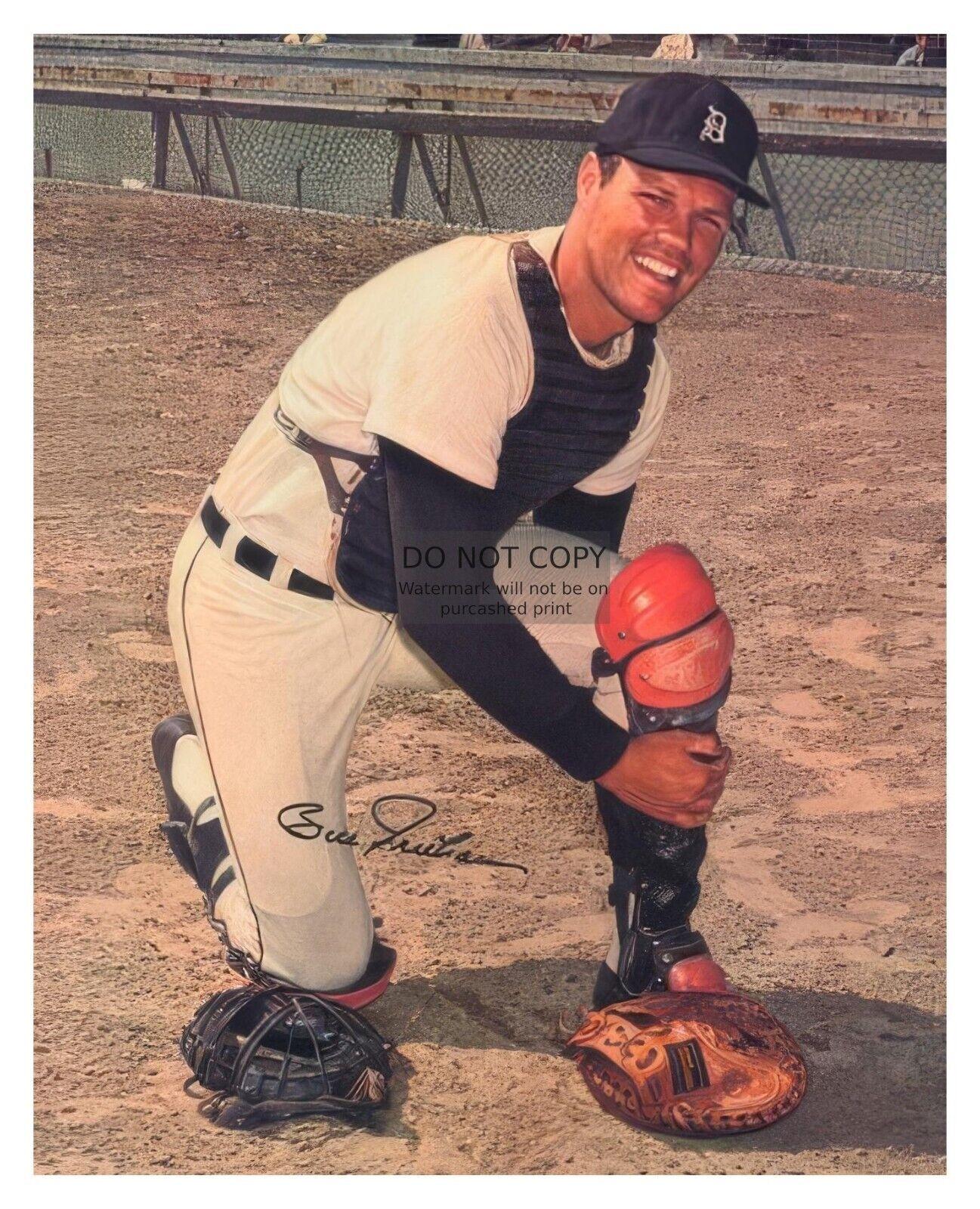 BILL FREEHAN DETROIT TIGERS CATCHER 1966 AUTOGRAPHED BAEBALL PLAYER 8X10 PHOTO