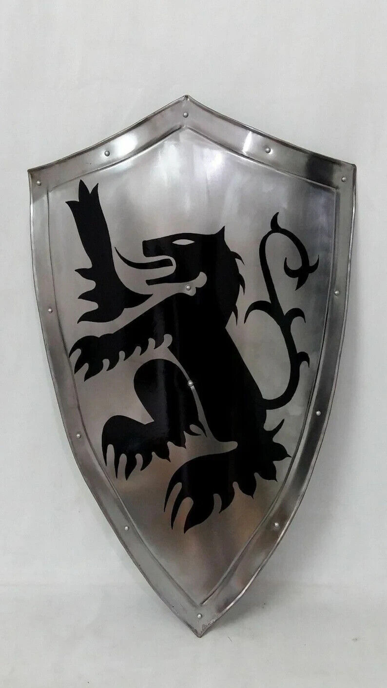 Medieval dragon armor shield quality steel 30 inch approx