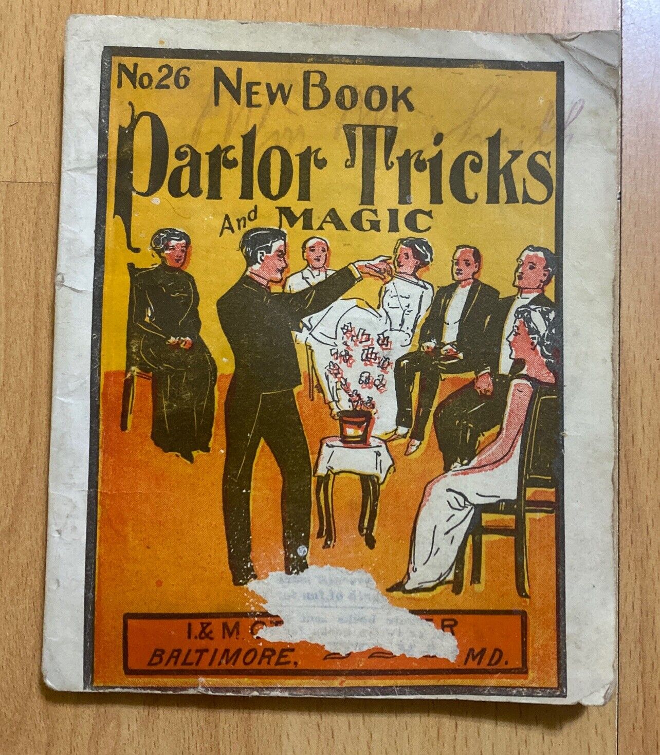 Vintage 1915 New Book Of Parlor Tricks And Magic No. 26 Magician Card Tricks