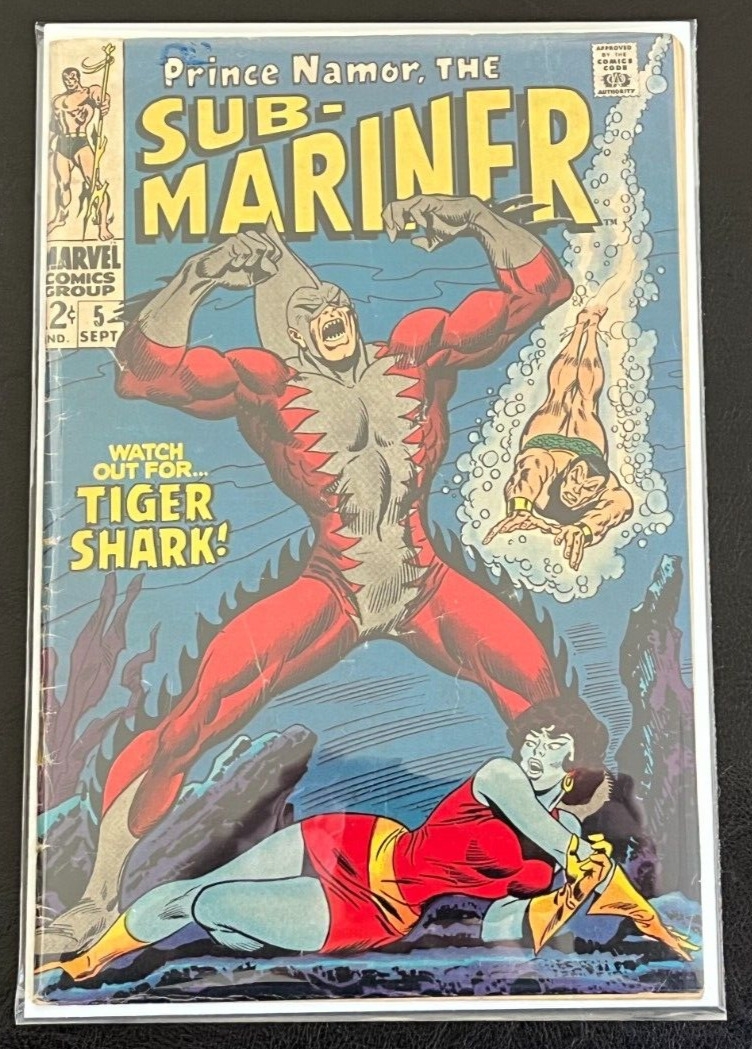 Sub-Mariner #5 (Marvel 1968) 1st App and Origin of Tiger Shark (MCU)
