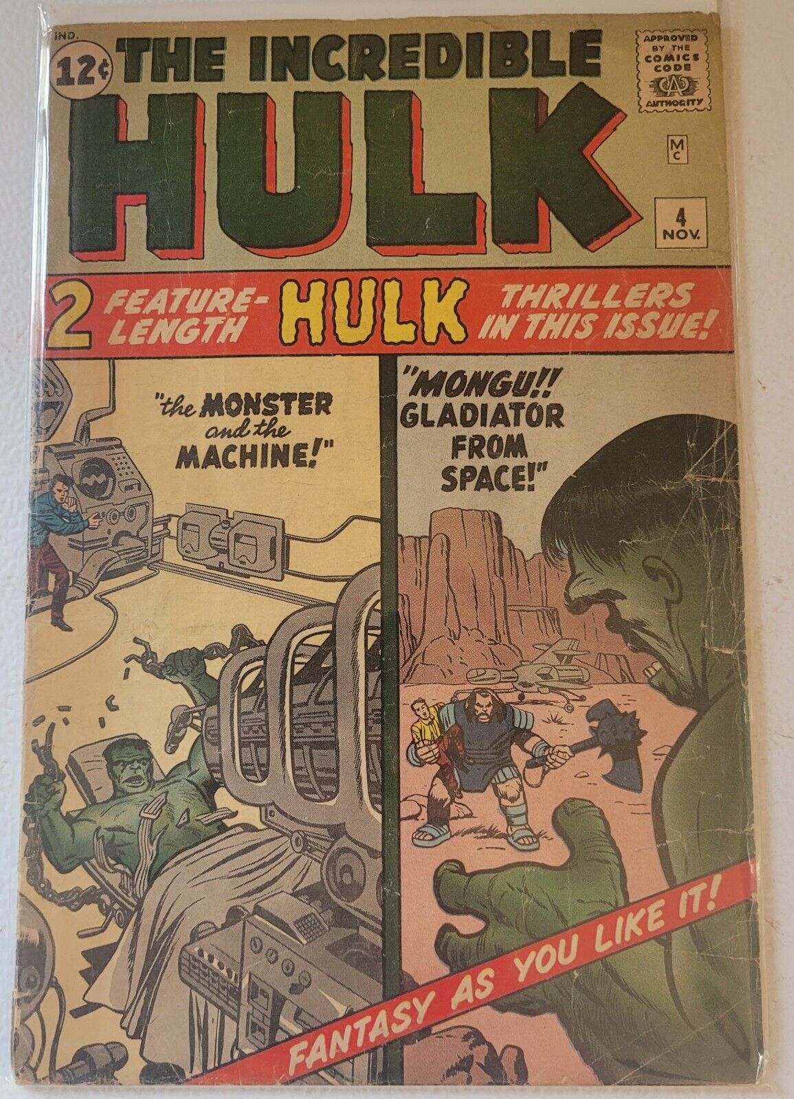 Incredible Hulk #4 1962 Origin Of The Hulk