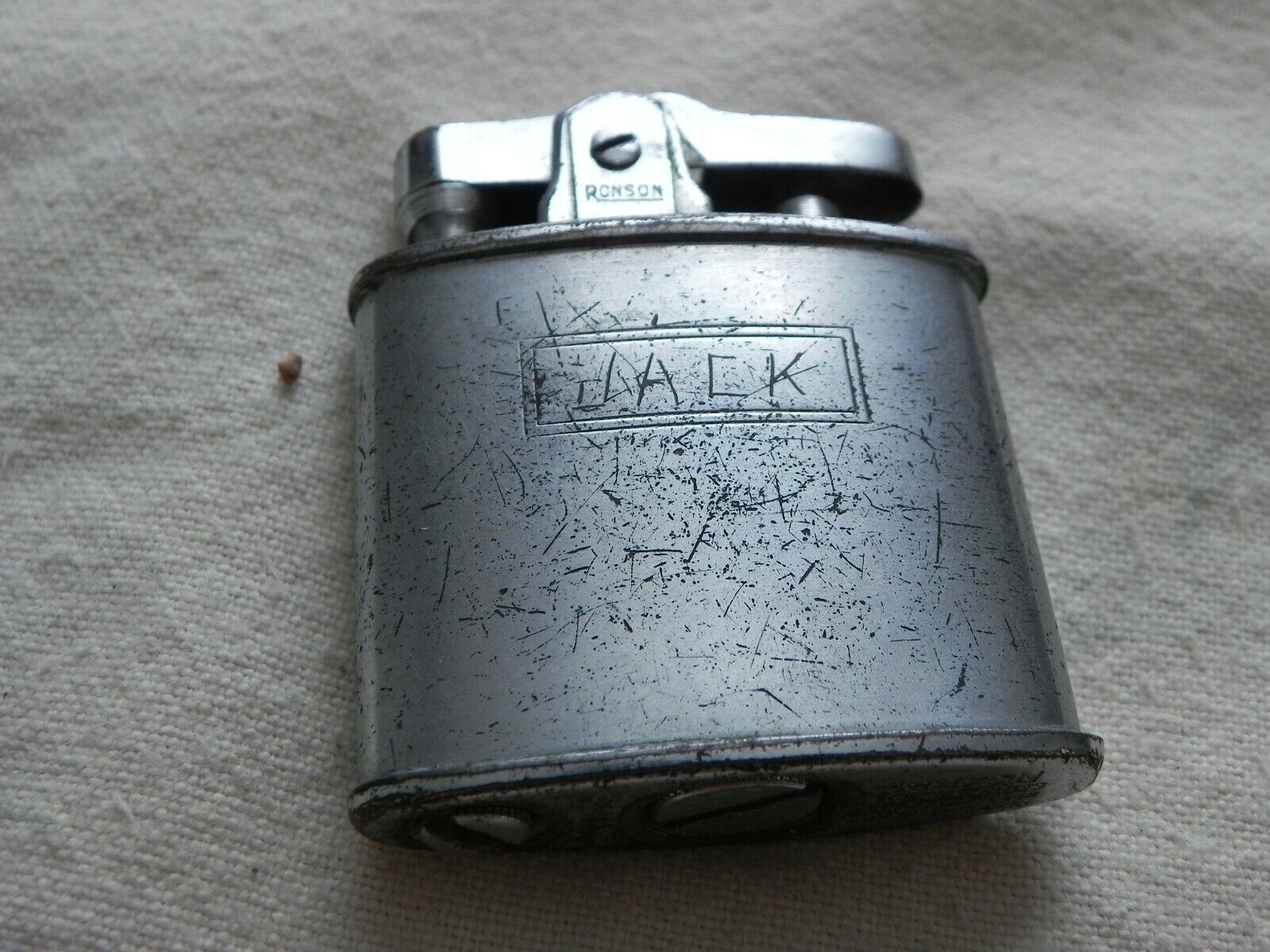 Ronson Vintage Refillable Lighter, Carved \