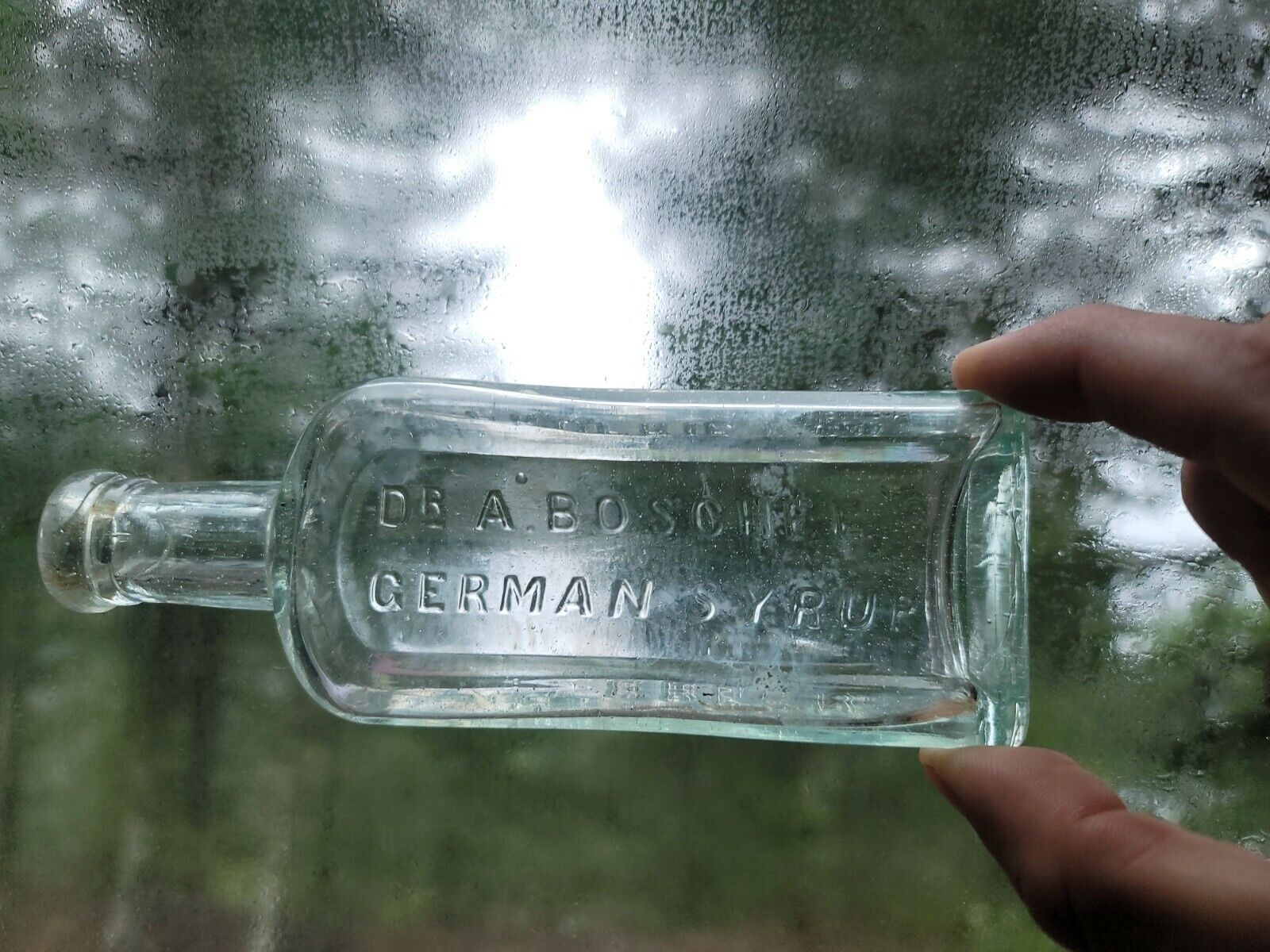 Old Dr. A. Boschee\'s German Syrup Bottle - Antique Flavoring Bottle