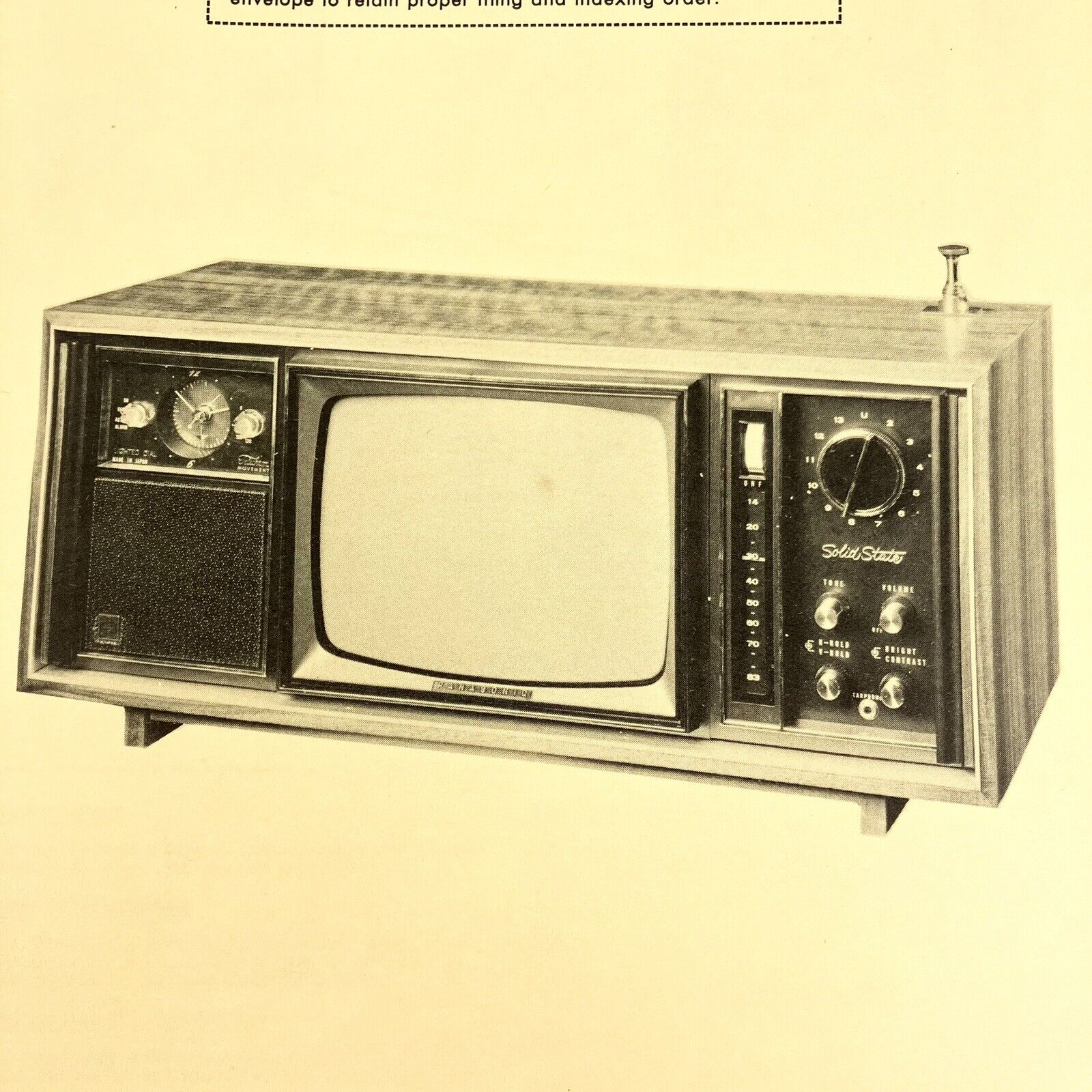 Vintage Original 1967 Panasonic TV TR-905T Wire Schematic Service Manual