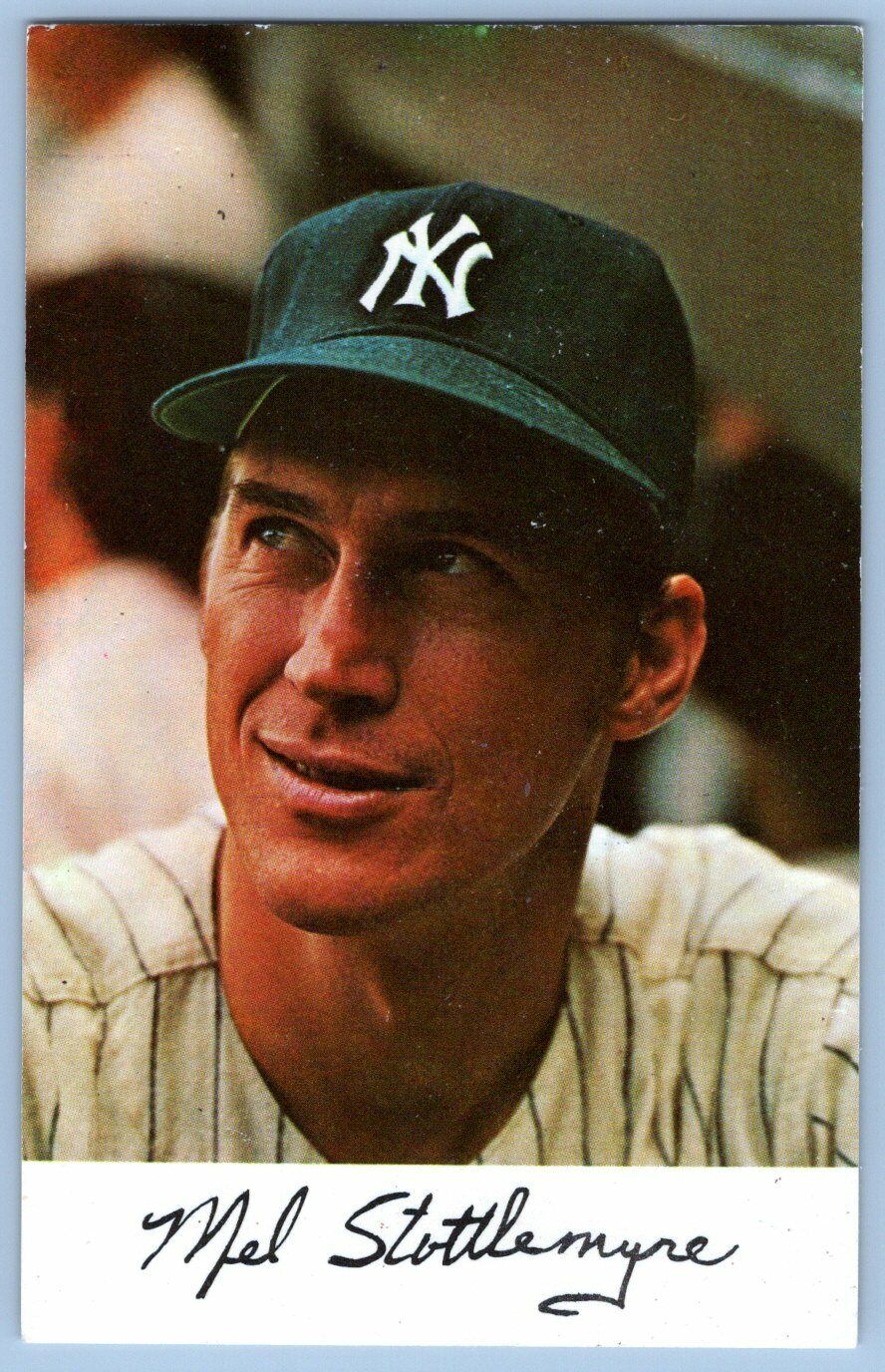 VTG Postcard~ Mel Stottlemyre~ 1971 Clinic Schedule~ New York Yankees