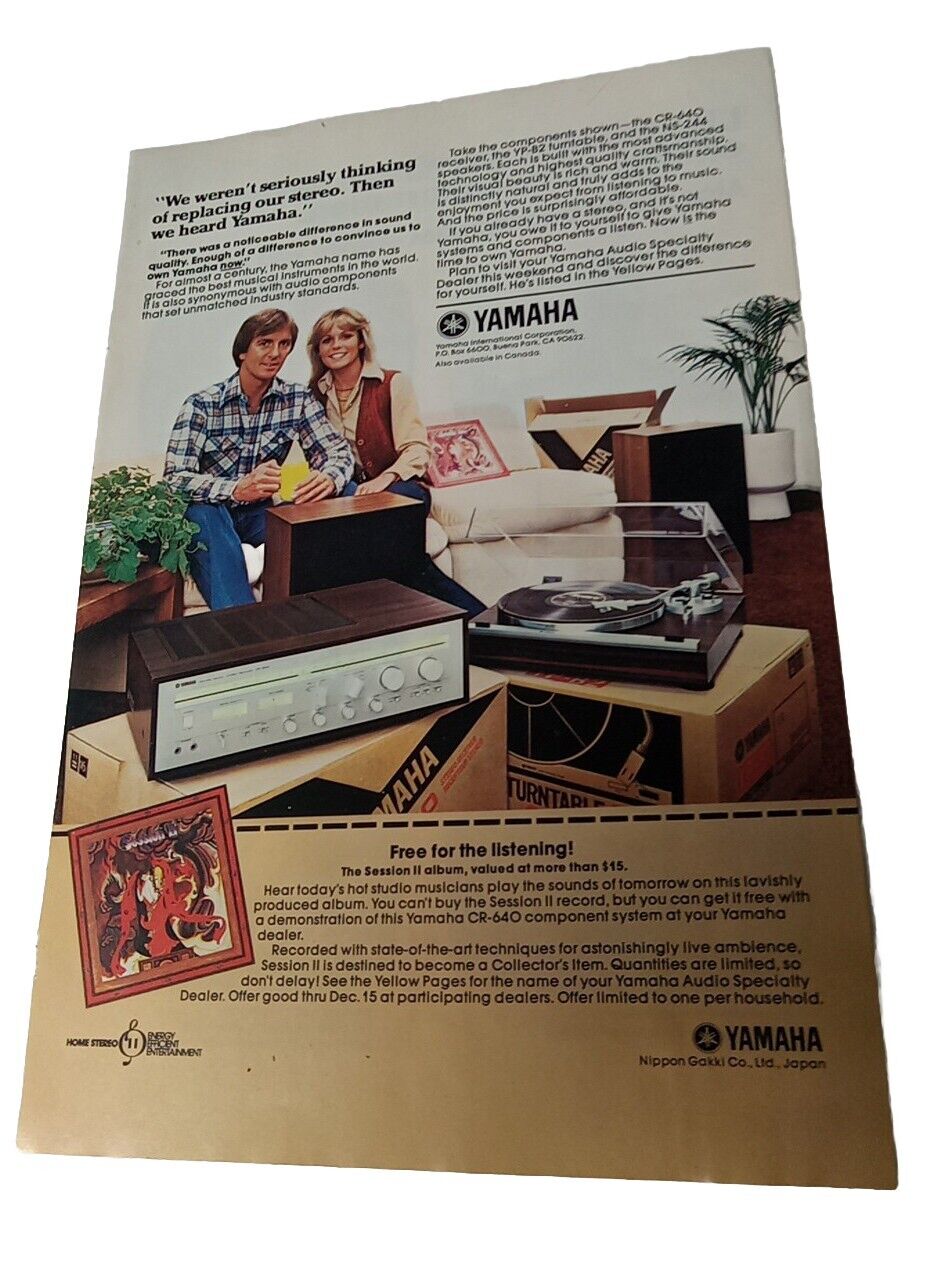 Yamaha CR640 Reciever Print Ad 1980s Flipside Alcoa OR PICK ANY 3 Ads For 24