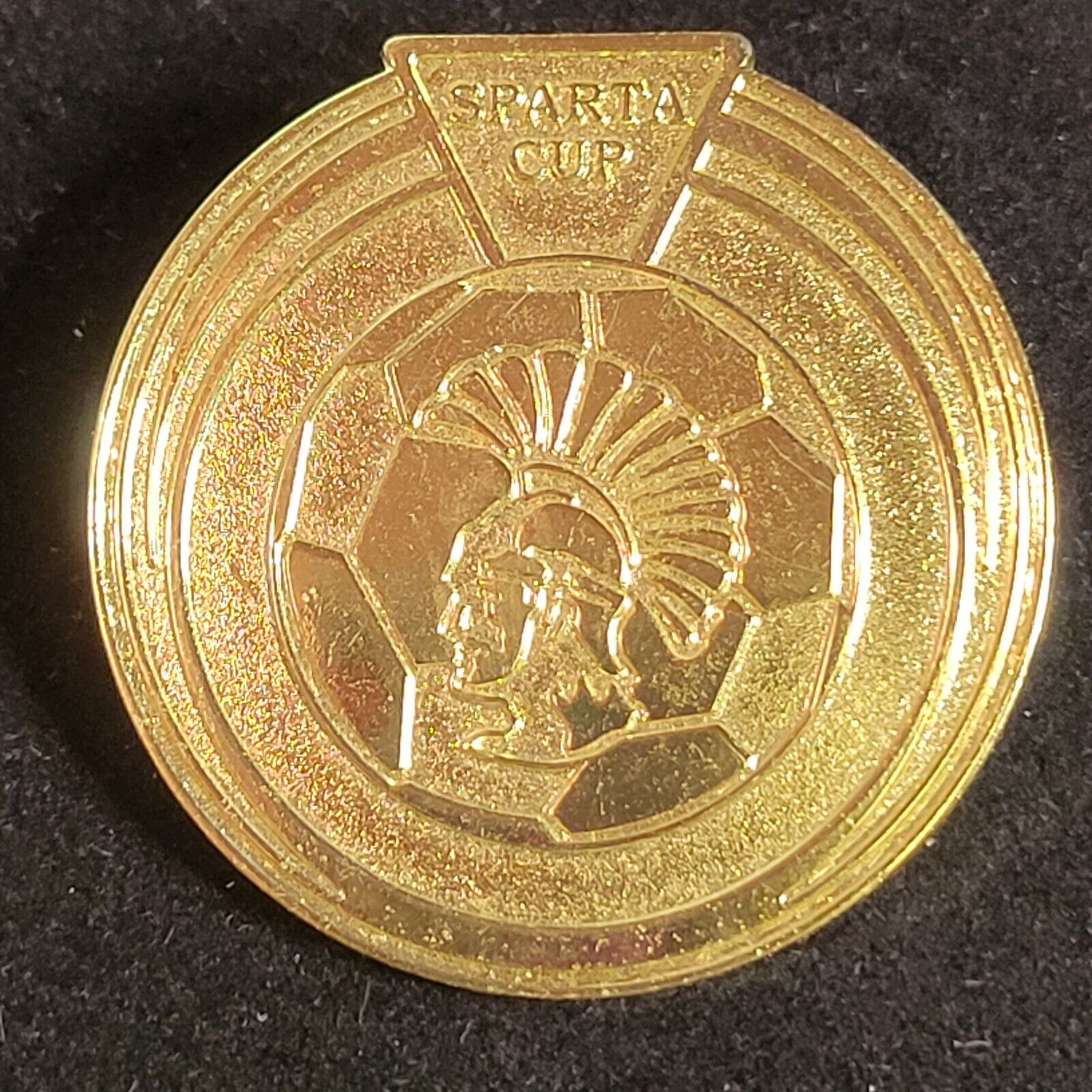 Sparta Cup Soccer Club Large Gold Tone Souvenir Lapel Badge Vest Pin