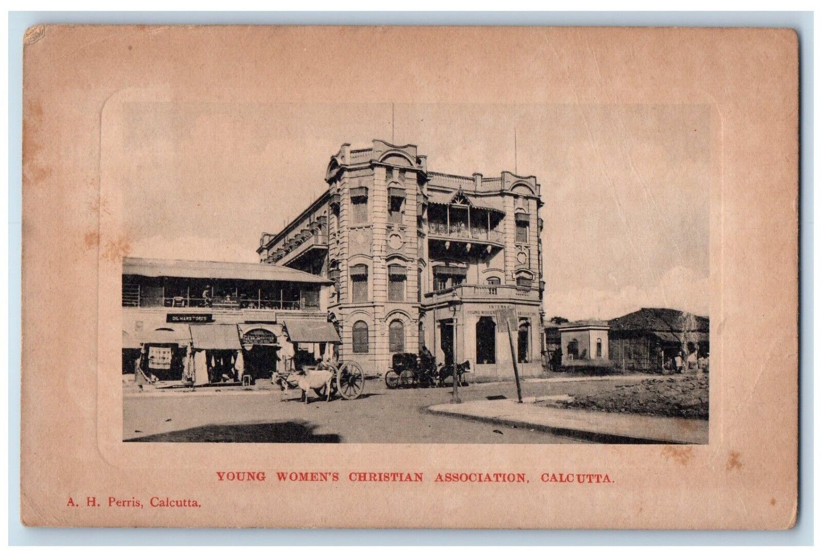 1911 Young Women\'s Christian Association Calcutta Kolkata India Antique Postcard
