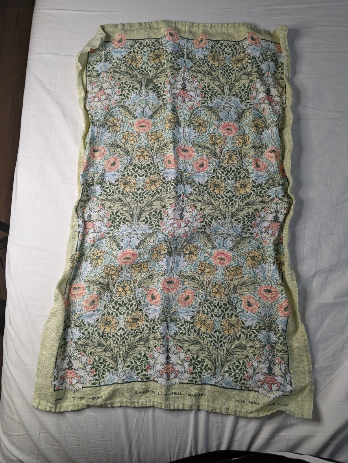 3 Vtg linen tea towels Myrtle William Morris Museums & Galleries Irish Linen UK 