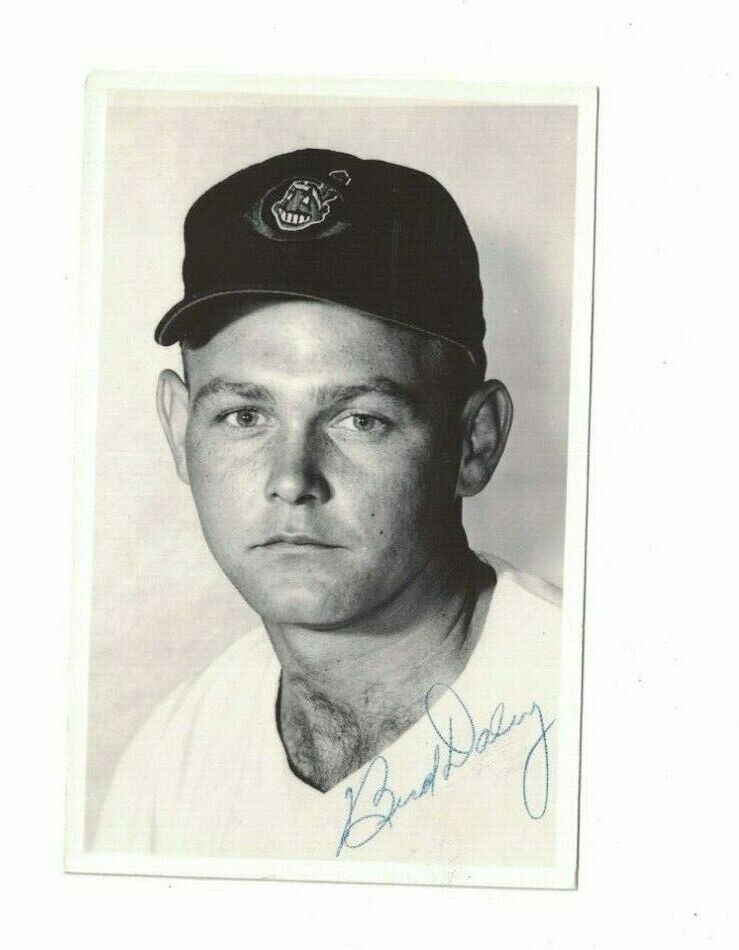 Bud Daley Cleveland Indians Vintage Signed Postcard RH1