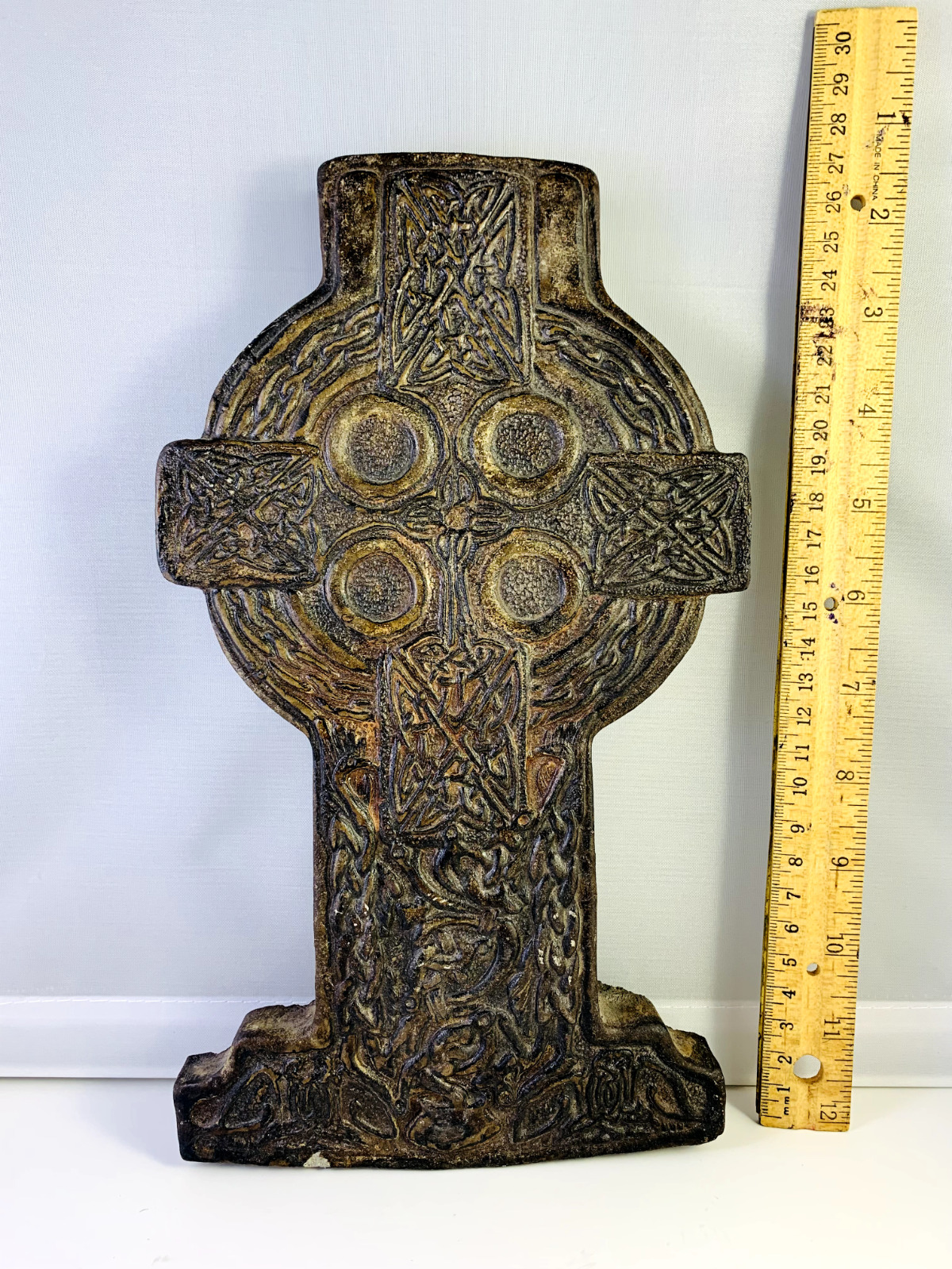 Antique Celtic Cross Heavy Garden/ Home Piece