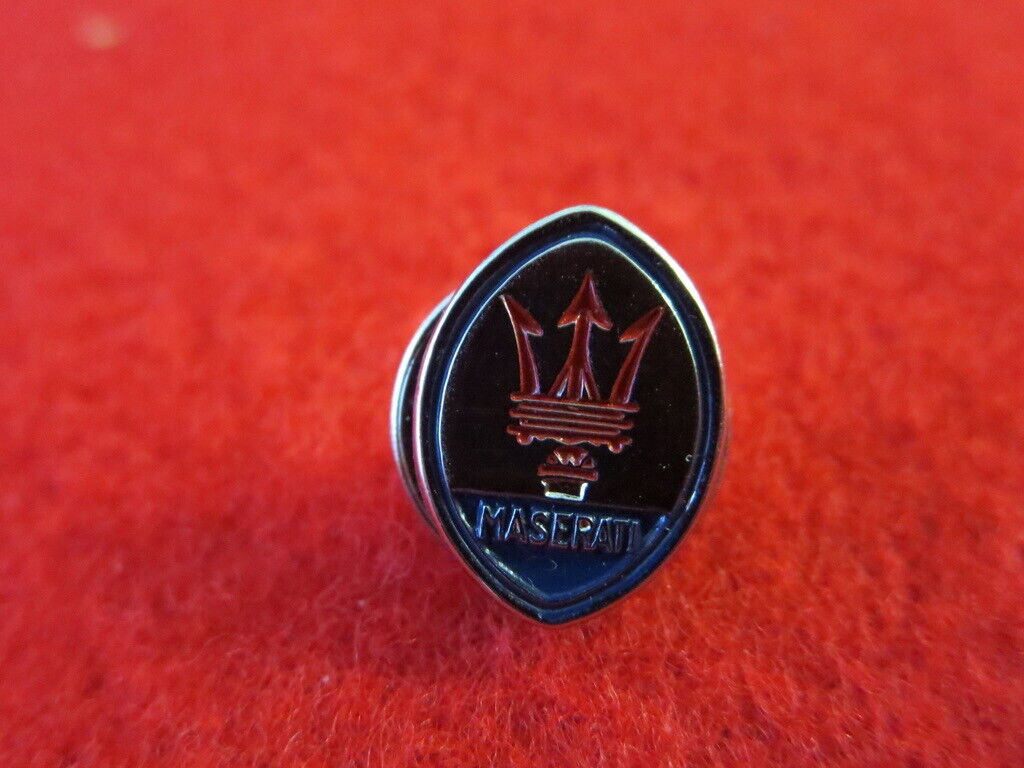 Vintage Maserati Lapel Pin - Original 1970s Trident Logo Badge Emblem