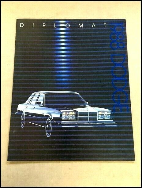 1988 Dodge Diplomat Salon Original Car Sales Brochure