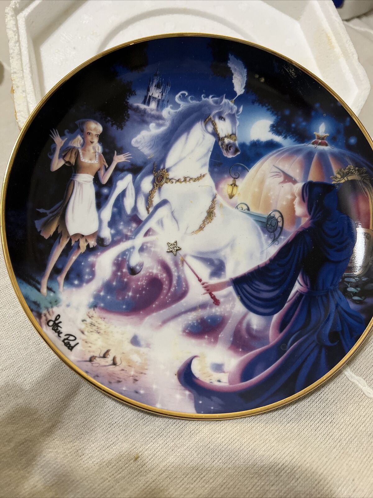 The Magical Moment - Steve Read Cinderella Plate 8” The Franklin Mint 