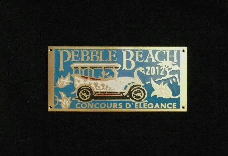 2012 Pebble Beach Concours d\'Elegance Dash Plaque Maharaja Swan Car Ltd Ed 1200