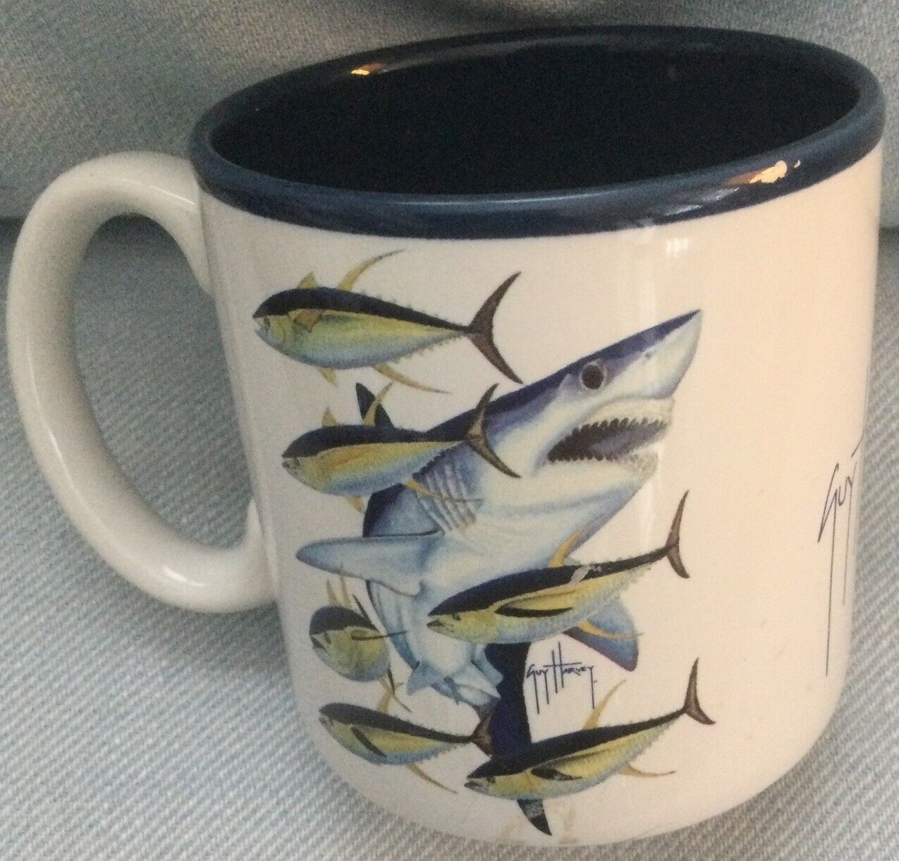 Coffee Mug Vintage 1995 : GUY HARVEY Wildlife Collection Shark Item 3009 NEW