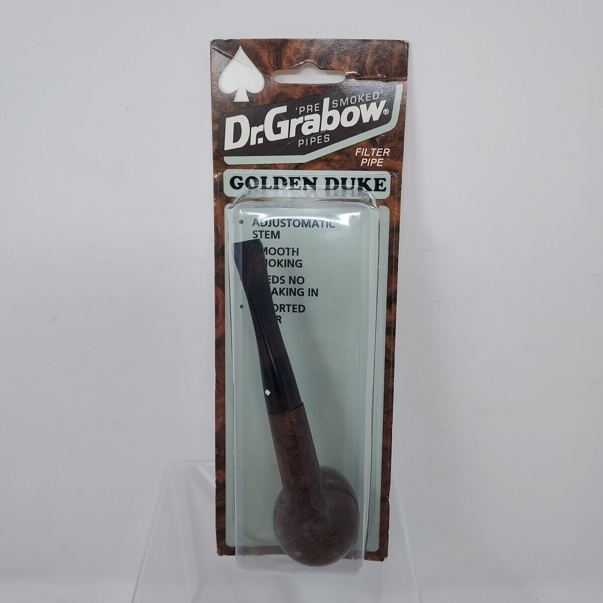 Vintage Dr Grabow Pre Smoked Golden Duke Smooth Tobacco Filter Pipe NIB 
