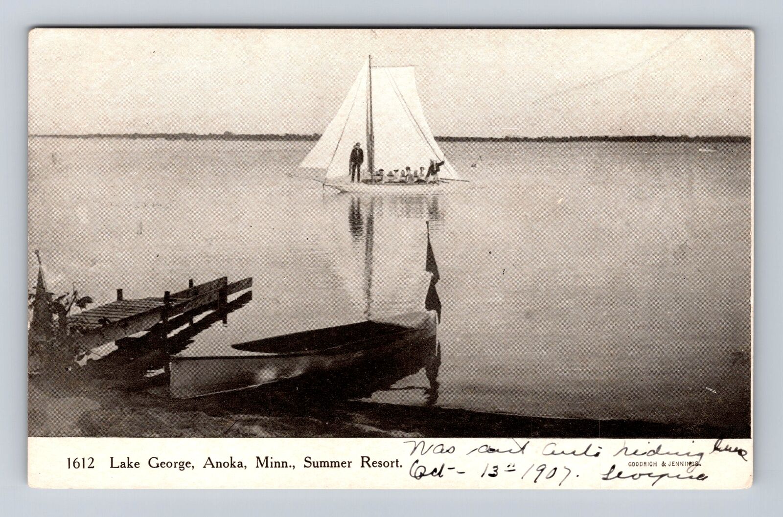Anoka MN-Minnesota, Lake George, Summer Resort, Antique, Vintage Postcard