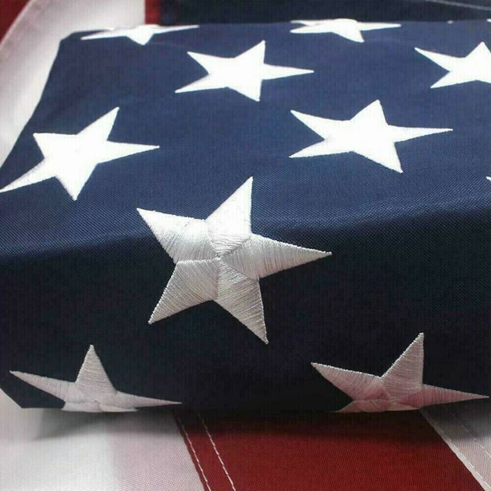 Jetlifee 5x8ft US USA American Flag Banner EMBROIDERED Stars 3 Pc Grommet 210D
