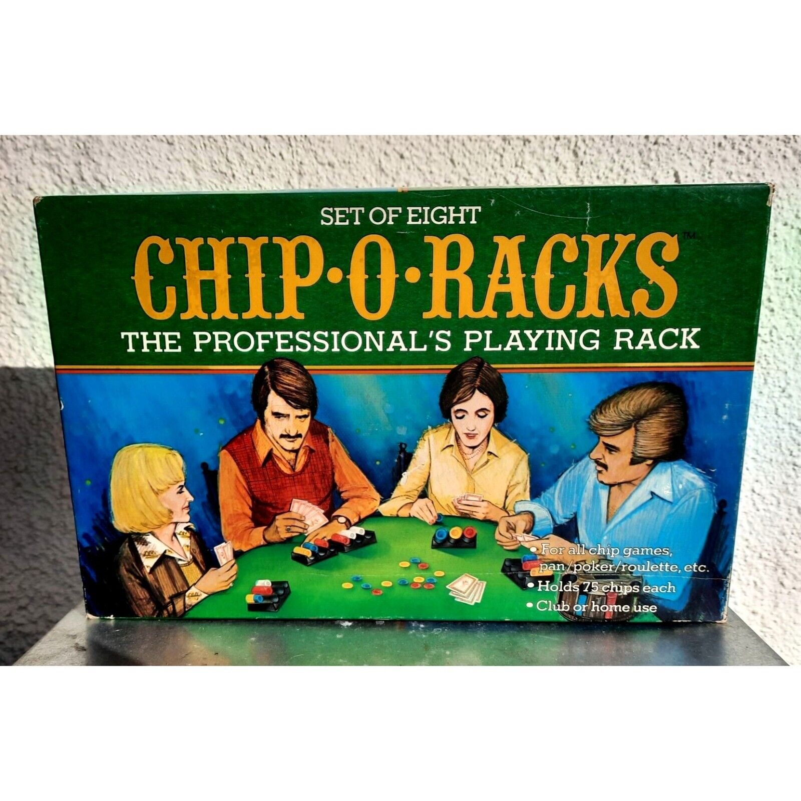 Vintage Pacific Game Co Chip O Racks Set of 8 Playing Chip Racks Pro Gambling Po