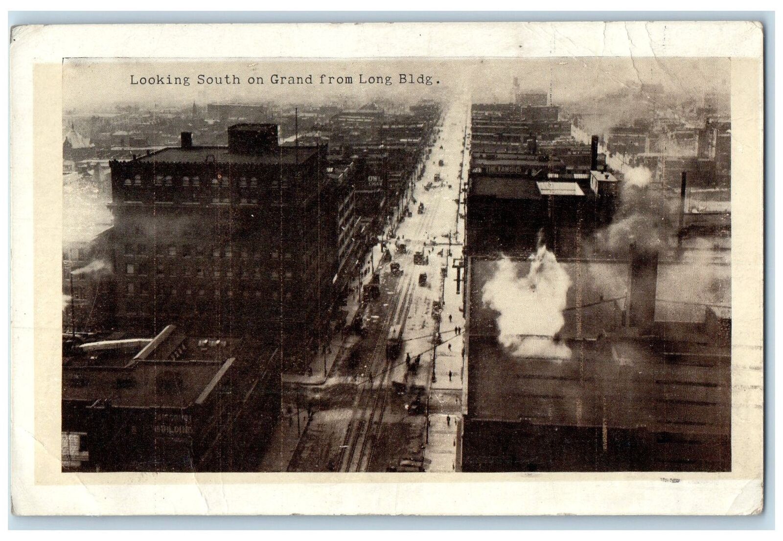 1909 Looking South On Grand From Long Building Kansas City Missouri MO Postcard