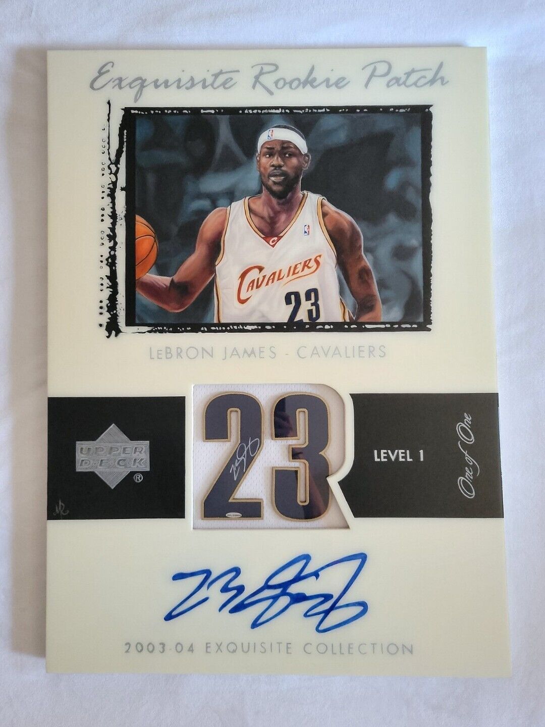 2003 Upper Deck Exquisite Lebron James RPA Replica Art with Auto Jersey Patch 🔥