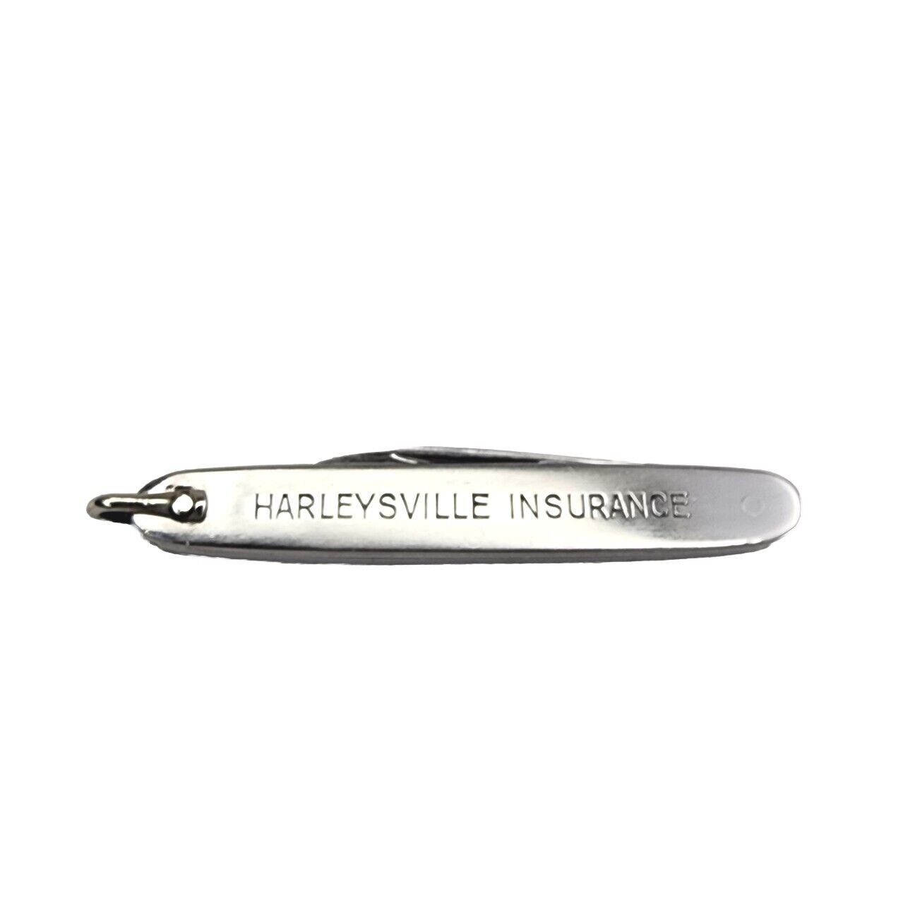 Vintage Harleysville Insurance, Advertising Watch Fob Knife, Latama Italy🇮🇹