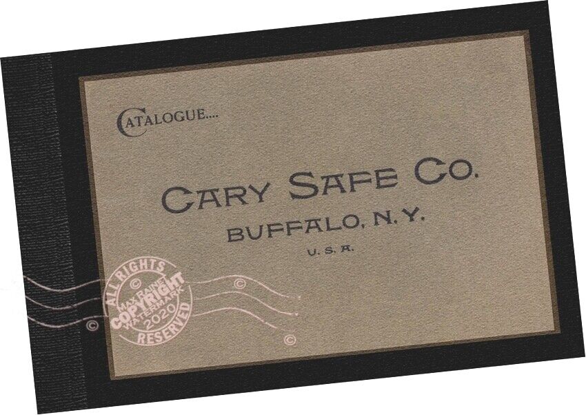 Cary Safe Co (1898) Sales Samples CATALOGUE Fire Burglar Proof Iron Safes models