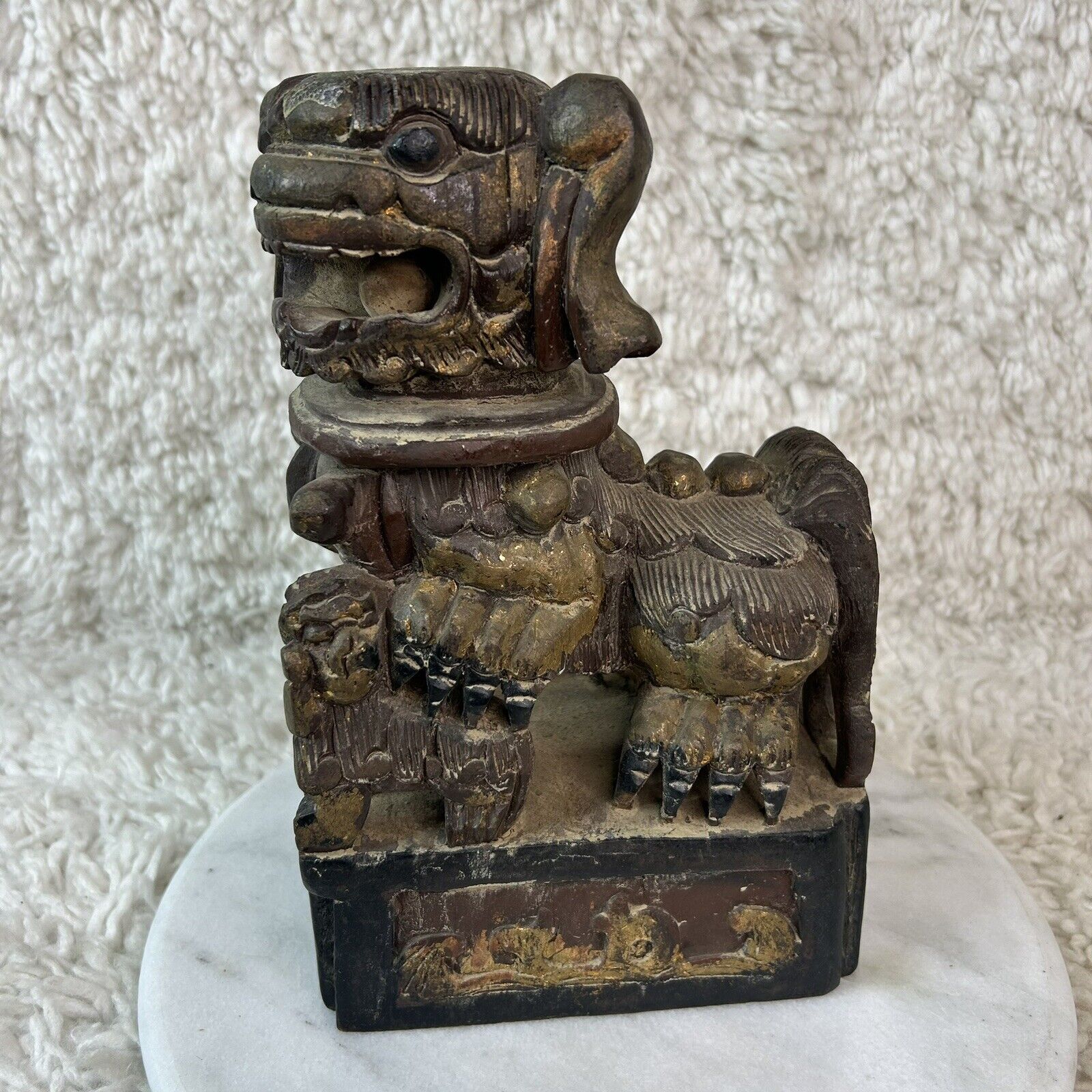 Antique Lion Dog Fo Wooden, China