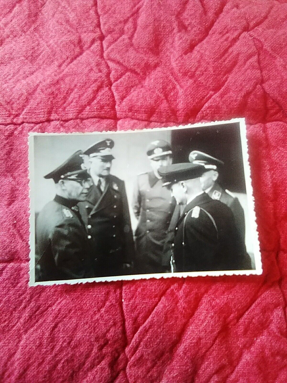 Vintage Photograph Adolf Hitler With German War Generals Original