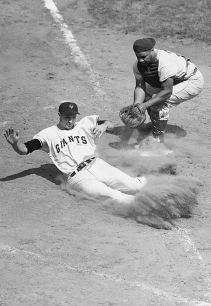 Bobby Thomson in Baseball Action - Bobby Thomson of the New Yo - 1953 Old Photo