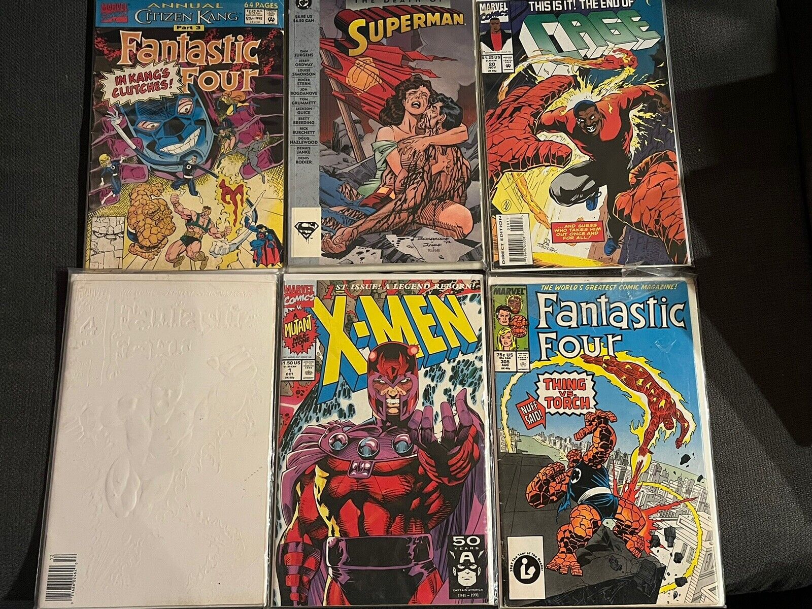 Rare Vintage Lot Of 12 Comic Books, 80s-90s, Spider-Man, Hulk, X-Men, More